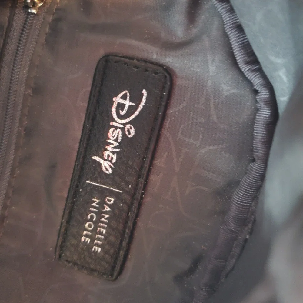 Danielle Nicole Disney Floral Skull Mini Backpack Black Faux Leather Bag *read* - Picture 7 of 8